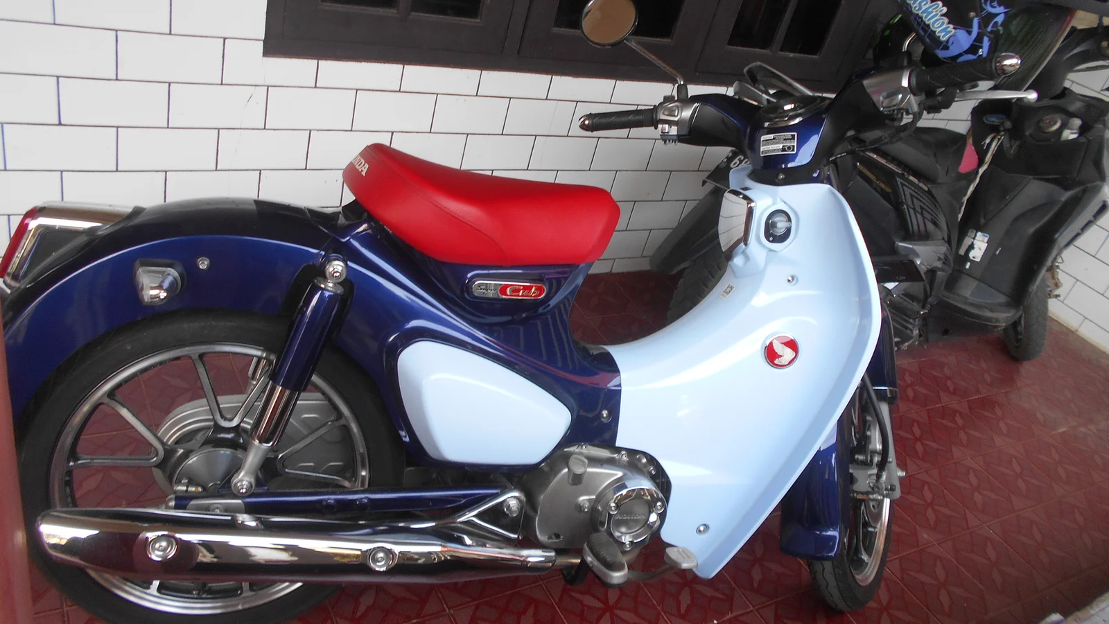 A Honda Super Cub C125 parked in Palembang, Indonesia, in January 2022.